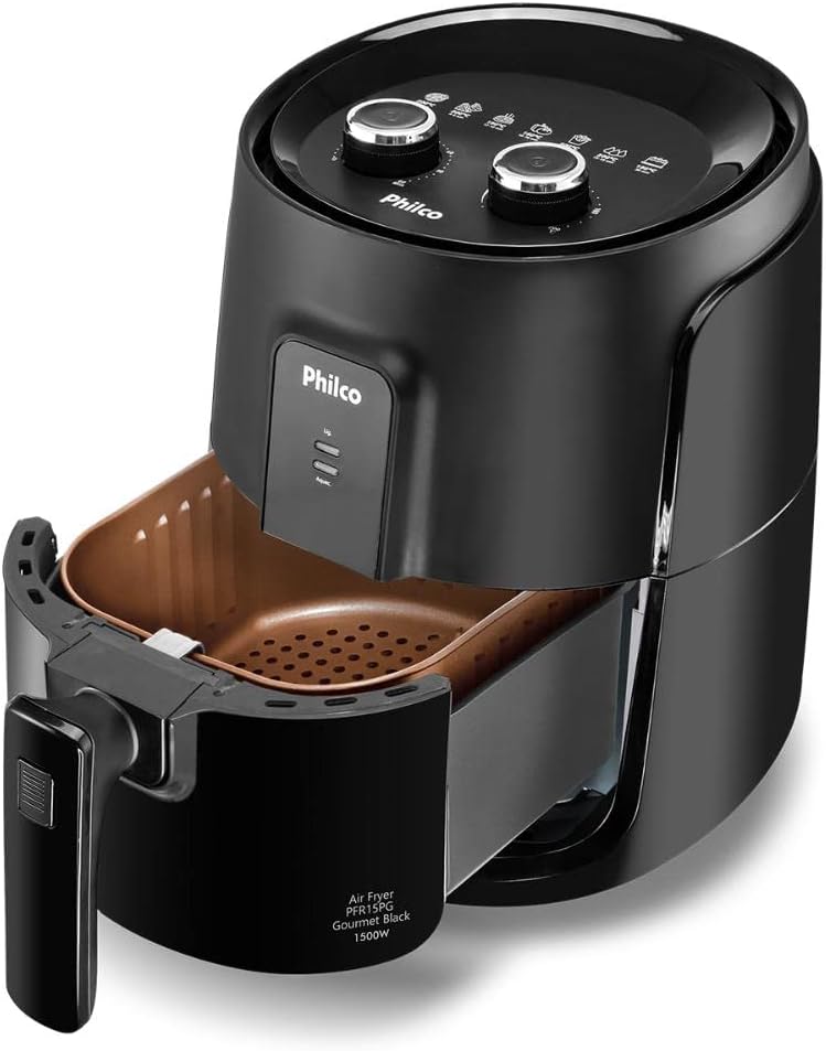 Airfrier gourmet philco 4,4 litros 1500 w preto