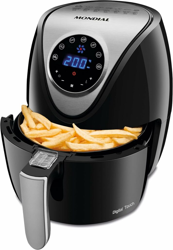 Fritadeira Sem Óleo Air Fryer 3,5L, Mondial, Preto/Inox