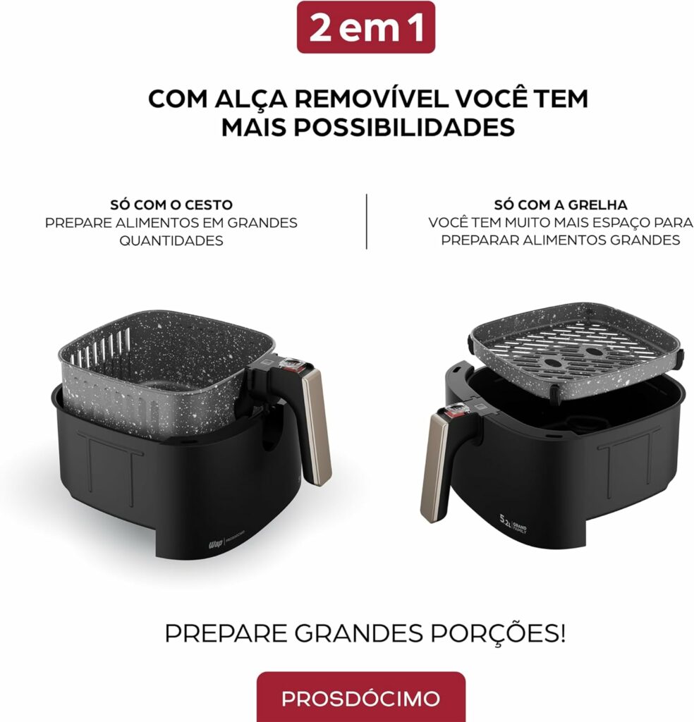 air fryer wap 5,2 litros antiaderente