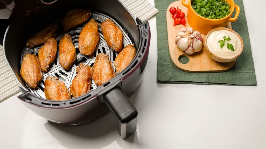 asinhas de frango na air fryer